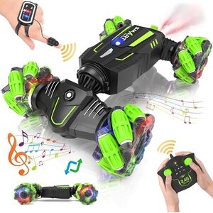 Green LED Remote Control Stunt Car